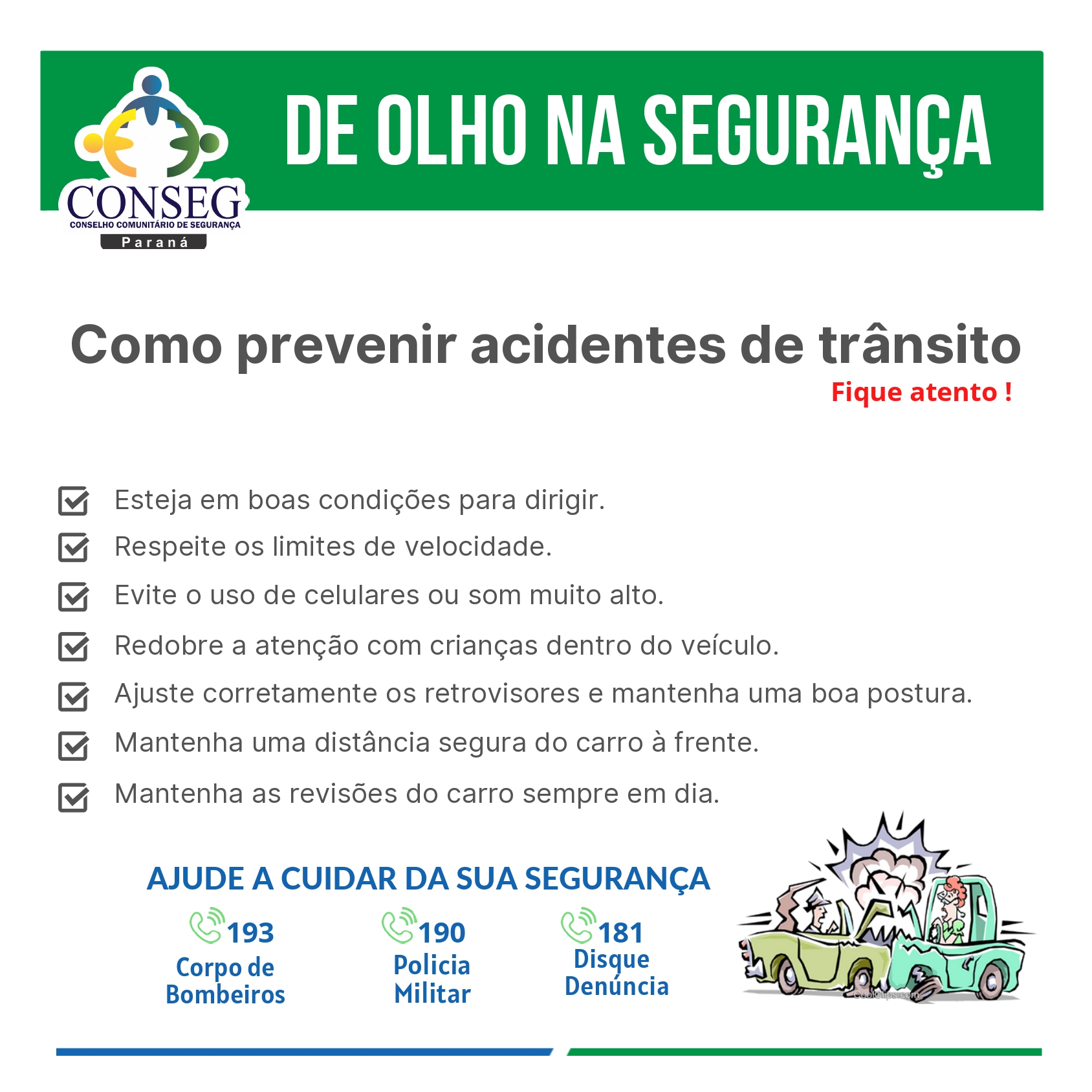 PREVENÇÃO AOS ACIDENTES DE TRÂNSITO