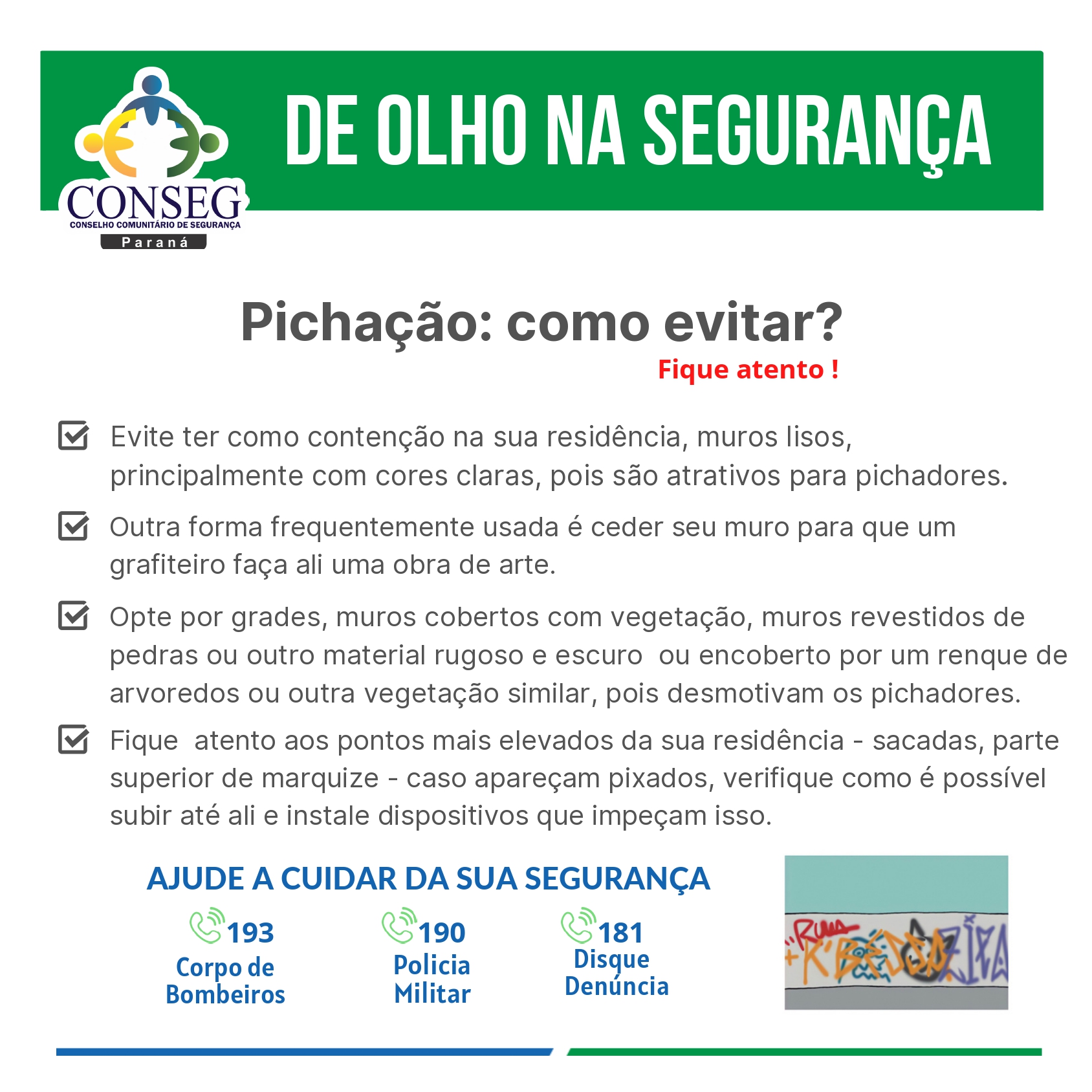 PREVENÇÃO CONTRA PICHAÇÕES