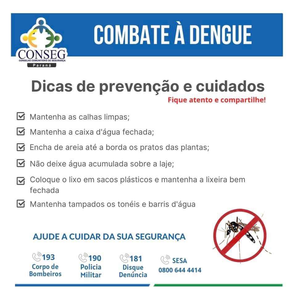 DICAS DE PREVENÇÃO À DENGUE