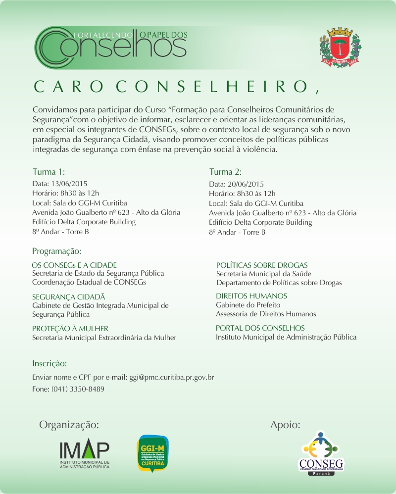 Convite: "Fortalecendo o Papel dos Conselhos"