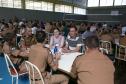 Cadetes da Academia Policial Militar do Guatupe em treinamento com a Rede de Desenvolvimento Local.