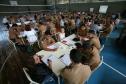 Cadetes da Academia Policial Militar do Guatupe em treinamento com a Rede de Desenvolvimento Local.