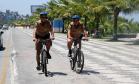 Matinhos, 8 de Janeiro de 2014,Policiamento de Bicicleta,Fotos: Cabo Valdemir da Luz.