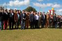 O governador Beto Richa recebeu nesta quinta-feira (29), em Cascavel, os novos 531 soldados e bombeiros militares que reforçarão o policiamento nos 94 municípios das regiões Oeste e Sudoeste, pertencentes ao 5º Comando Regional da Polícia Militar (CRPM). Cascavel, 29/05/2014.Foto: Daniel Meneghetti/PMPR