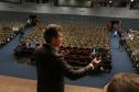 O governador Beto Richa  apresentou os novos policiais e bombeiros militares que atuarão em Maringá e região.Maringá, 29-05-14.Foto: Arnaldo Alves / ANPr.