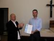 Presidente Neuri Prymel recebe Carta Constitutiva do representante da SESP, Rohanito Goes.