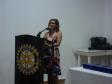 Coordenadora Estadual para Assuntos dos CONSEGs recebe homenagem do Conselho Comunitário de Segurança Primeiro de Maio, no término do evento realizado no município.