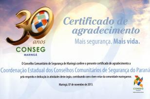 3ª Capacitação dos CONSEGs do Paraná 2012 Coordenação Estadual dos Conselhos Comunitários de Segurança - CECONSEG