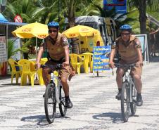 Matinhos, 8 de Janeiro de 2014,Policiamento de Bicicleta,Fotos: Cabo Valdemir da Luz.