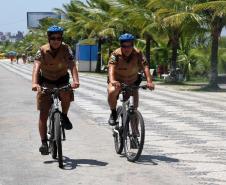 Matinhos, 8 de Janeiro de 2014,Policiamento de Bicicleta,Fotos: Cabo Valdemir da Luz.