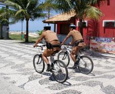 Matinhos, 8 de Janeiro de 2014,Policiamento de Bicicleta,Fotos: Cabo Valdemir da Luz.
