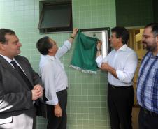 Governador Beto Richa, acompanhado pelo, Secretário de Comunicação Social, Marcelo Catani, Secretário de Segurança, Leon Grupenmacher, Deputado Artagão Junior, Prefeito Edison Kersten e demais autoridades, inaugura a nova sede do IML.Paranaguá, 29/04/2014Foto: Ricardo Almeida / ANPr