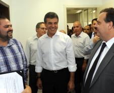 Governador Beto Richa, acompanhado pelo, Secretário de Comunicação Social, Marcelo Catani, Secretário de Segurança, Leon Grupenmacher, Deputado Artagão Junior, Prefeito Edison Kersten e demais autoridades, inaugura a nova sede do IML.Paranaguá, 29/04/2014Foto: Ricardo Almeida / ANPr