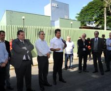 Governador Beto Richa, acompanhado pelo, Secretário de Comunicação Social, Marcelo Catani, Secretário de Segurança, Leon Grupenmacher, Deputado Artagão Junior, Prefeito Edison Kersten e demais autoridades, inaugura a nova sede do IML.Paranaguá, 29/04/2014Foto: Ricardo Almeida / ANPr