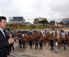 Governador Beto Richa apresenta em Ponta Grossa, os novos policiais e bombeiros militares que atuarão na região. Ponta Grossa, 29/05/2014. Foto: Orlando Kissner/ANPr