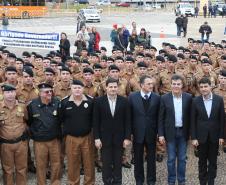 Governador Beto Richa apresenta em Ponta Grossa, os novos policiais e bombeiros militares que atuarão na região. Ponta Grossa, 29/05/2014. Foto: Orlando Kissner/ANPr