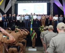 O Governador Beto Richa, participou da solenidade de formatura novos policiais militares e bombeiros, em Ponta Grossa,  campos gerais.