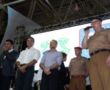 O Governador Beto Richa, participou da solenidade de formatura novos policiais militares e bombeiros, em Ponta Grossa,  campos gerais.