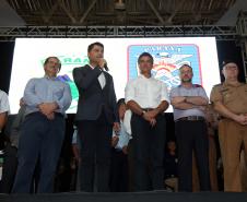 O Governador Beto Richa, participou da solenidade de formatura novos policiais militares e bombeiros, em Ponta Grossa,  campos gerais.