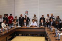 Cid Vasques participa de solenidade para assinatura de contrato para construção e ampliação de 14 unidades prisionais