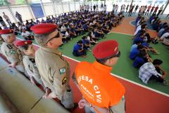 Brigada Escolar começa ano letivo com treinamento para situação de risco