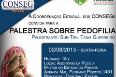Palestra com o tema PEDOFILIA