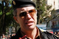 A Polícia Militar do Paraná realiza simulação de dois tipos de acidentes, um com vítima e outro sem, para mostrar em qual caso utilizar o Boletim de Acidentes de Trânsito Eletrônico Unificado (Bateu). nA IMAGEM, o comandante geral da PM, coronel Roberson Luiz Bondaruk. Foto: Cabo Daniel Meneghetti.