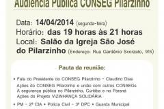 Audiência Pública CONSEG Pilarzinho