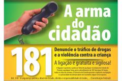 Campanha desenvolvida pela Polícia Militar e CONSEG Cascavel - Dique Denúncia 181