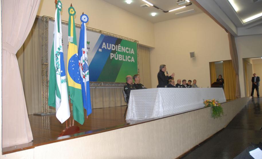 Secretário realiza audiência pública e anuncia reforço para polícias militar e civil