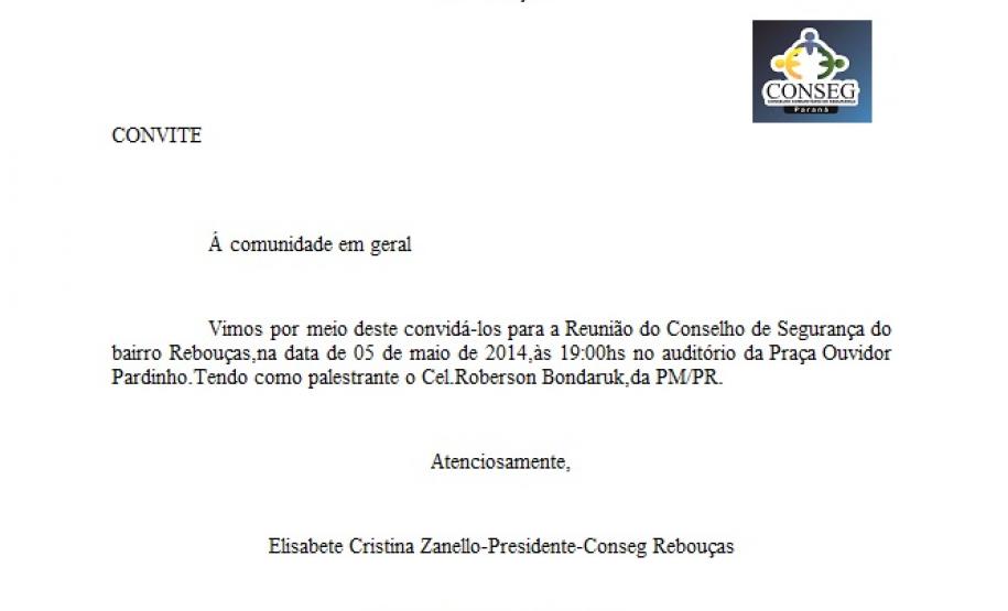 CONSEG Rebouças - Reunião mensal