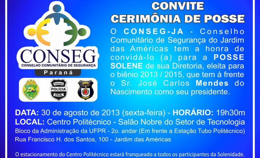 Posse do CONSEG Jardim das Américas - 30 de Agosto