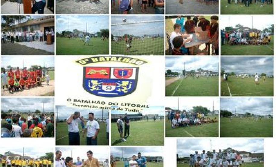 A Polícia Militar do Paraná, através do 9º Batalhão de Polícia Militar, realizou neste final de semana, em conjunto com a sociedade civil organizada o 1° torneio de futebol entre as crianças e adolescentes – 08 á 17 anos – das comunidades carentes parnanguaras.
