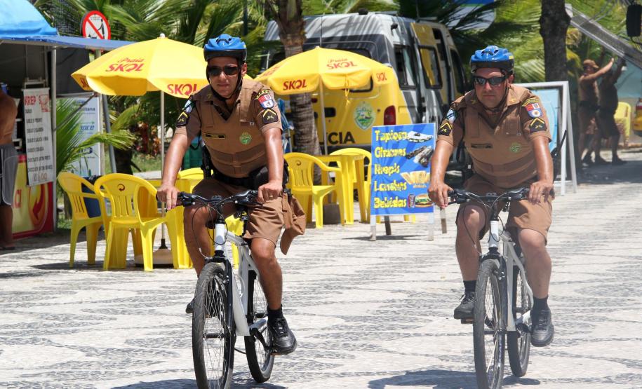 Matinhos, 8 de Janeiro de 2014,Policiamento de Bicicleta,Fotos: Cabo Valdemir da Luz.