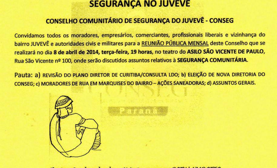 Reunião mensal - CONSEG Juvevê