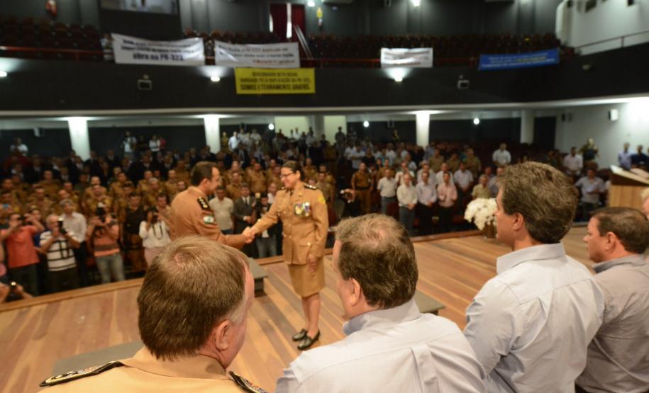 Governador Beto Richa participa da instalação do 25 Batalhão da Polícia Militar. Umuarama, 04/04/2014. Foto:Antonio Costa/ANPr