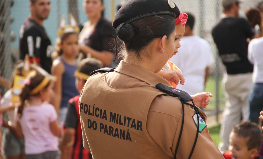 Comunidade participa de evento da PM na UPS Trindade em comemoração a Páscoa Curitiba, 13 de abril de 2014.Assunto: PascoaFoto: Soldado Cristiano Godoi de Andrade-PMPR.