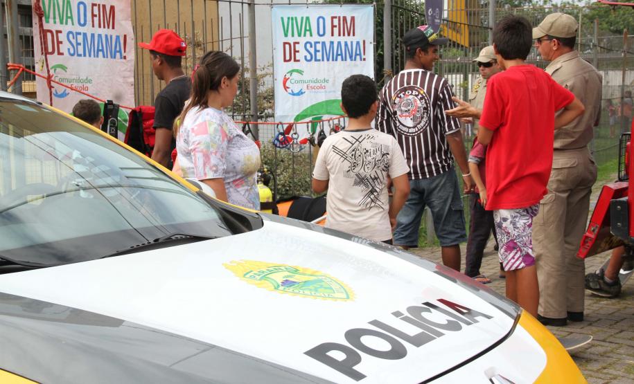 Comunidade participa de evento da PM na UPS Trindade em comemoração a Páscoa Curitiba, 13 de abril de 2014.Assunto: PascoaFoto: Soldado Cristiano Godoi de Andrade-PMPR.