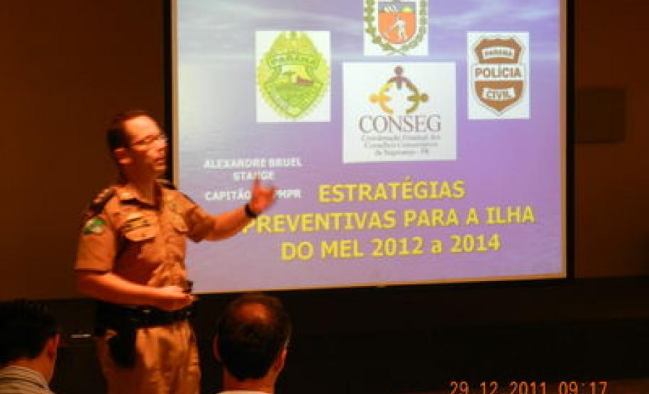 Palestra sobre estratégias preventivas para Ilha do Mel 2012