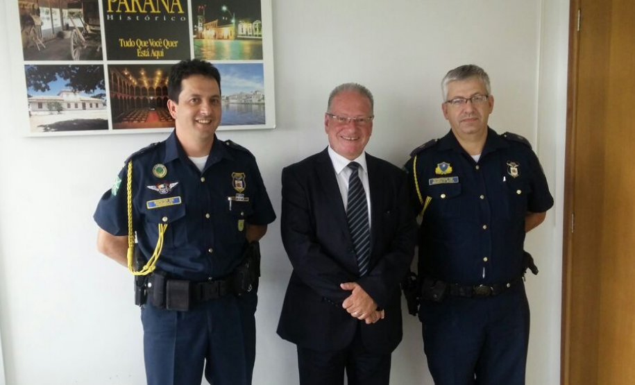 GM Inspetor GM Frederico, coordenador Caio Rizzardi e inspetor GM Marcelo Boza