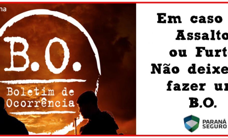 Coordenação dos CONSEGs inicia uma campanha sobre a importância de fazer o registro do Boletim de Ocorrência